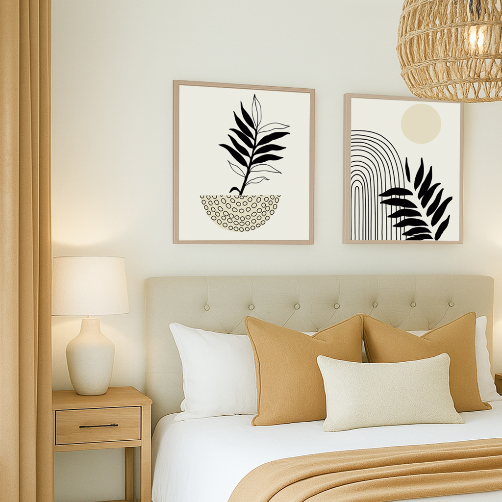 Cuadros Digitales para Habitación Moderna