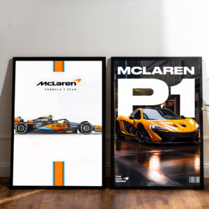 Póster decorativo de McLaren, arte automotriz moderno para amantes de la velocidad