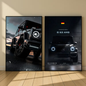 Mercedes G-Wagon negra en carretera, SUV 4x4 de lujo